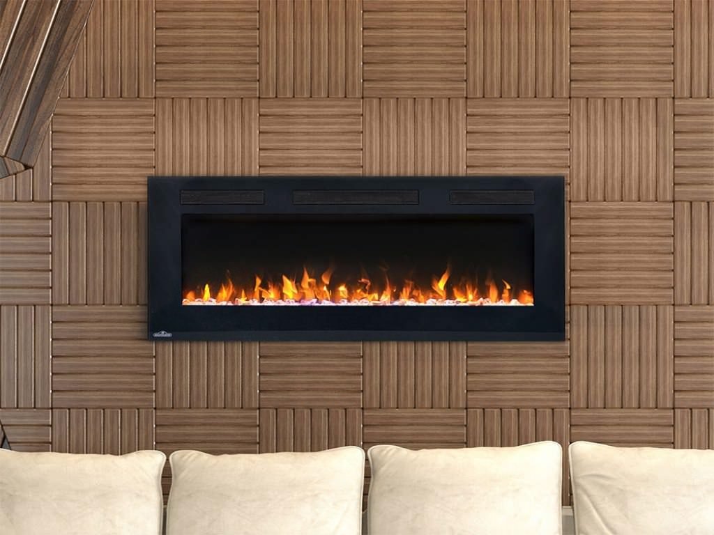 Electric fireplaces against walls
