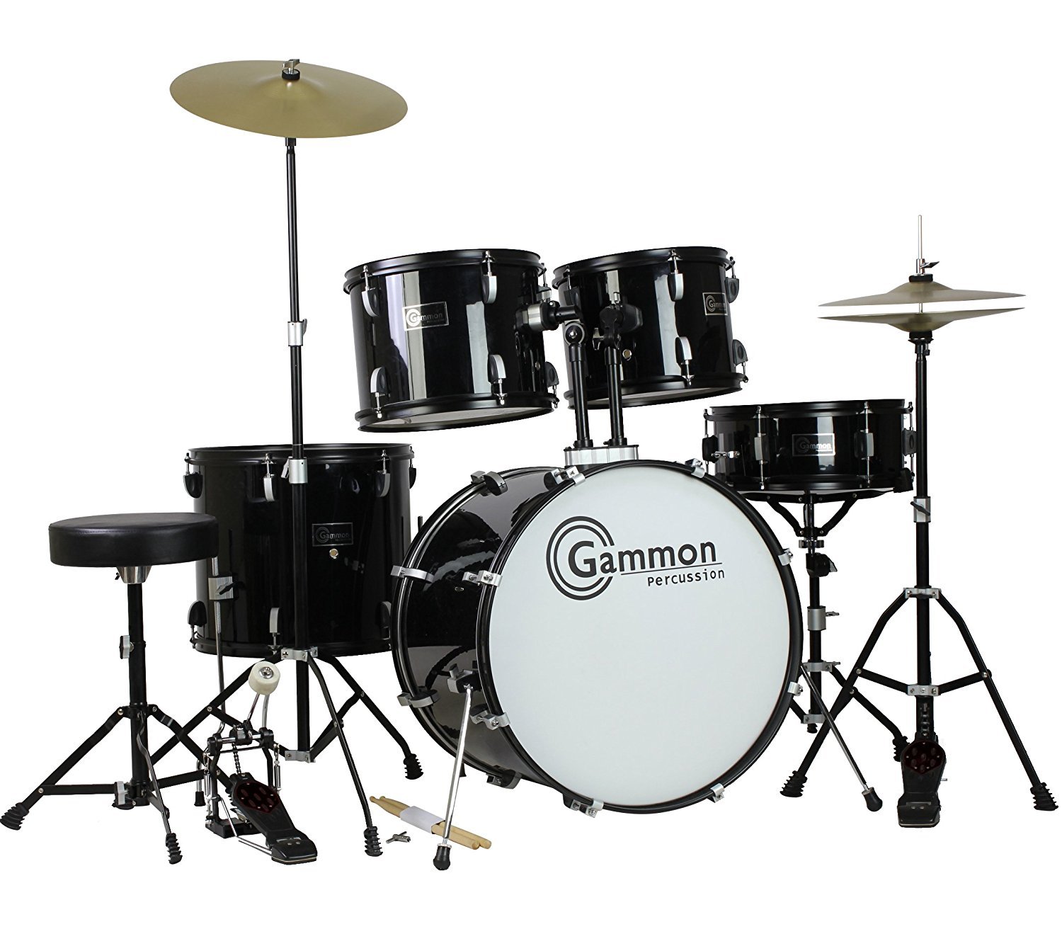 Gammon Percussion Adult 5-Piece Drum Set