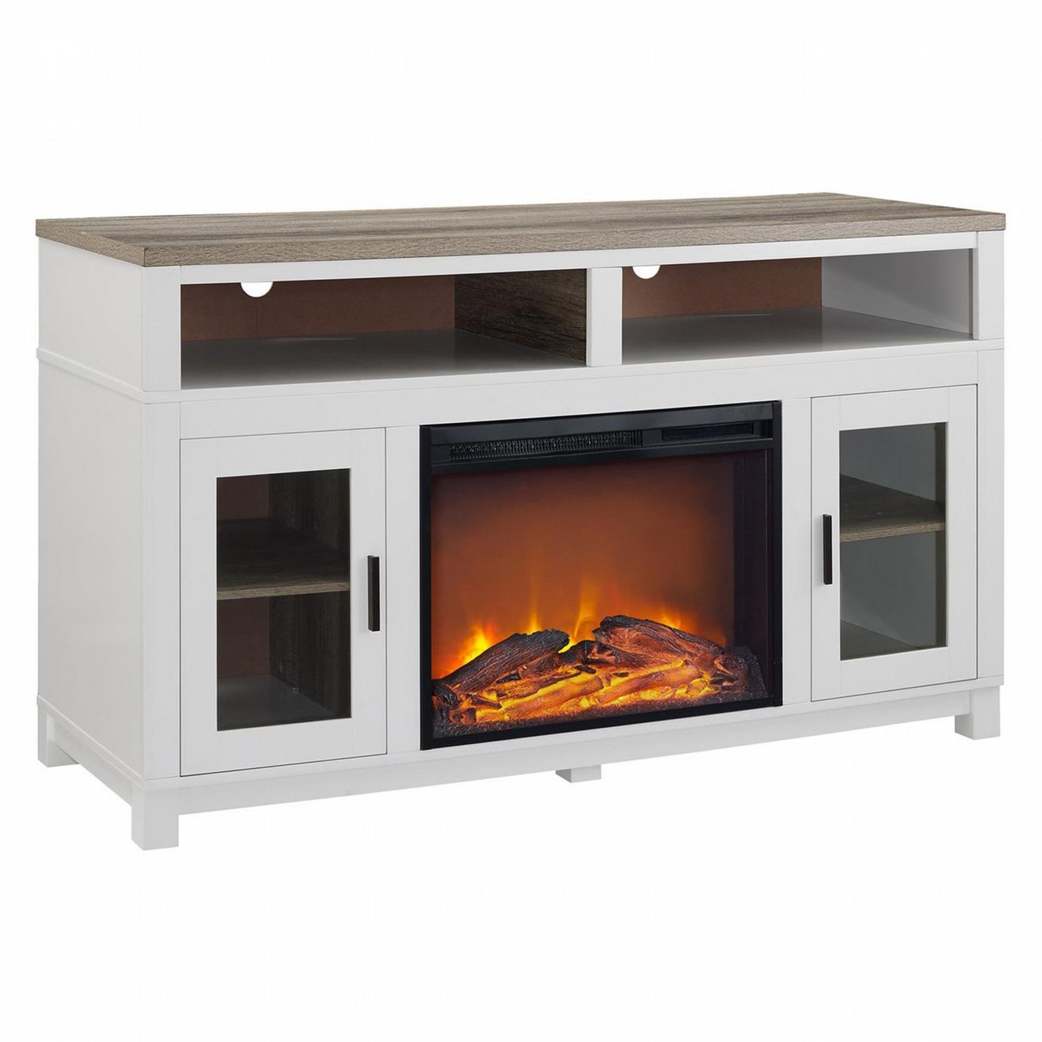 Ameriwood Home Carver Electric Fireplace TV Stand
