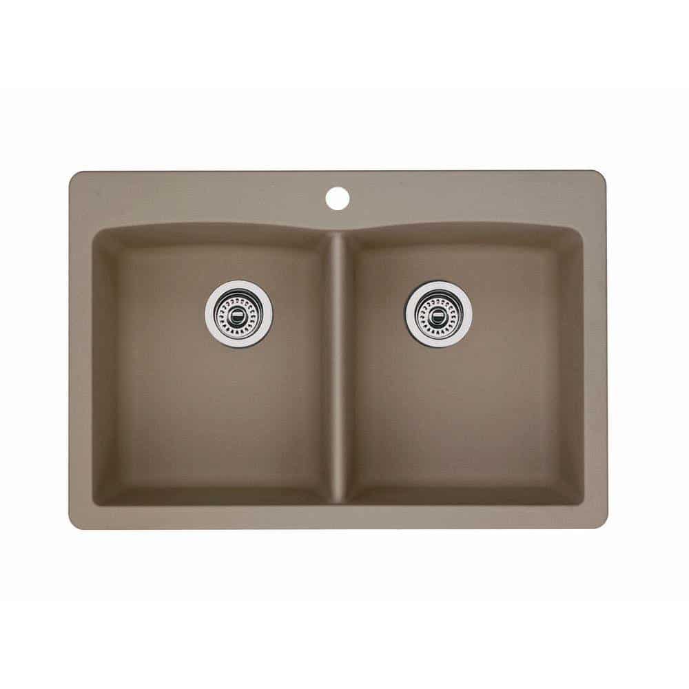 Blanco Diamond Double-Basin Drop-In Granite Kitchen Sink