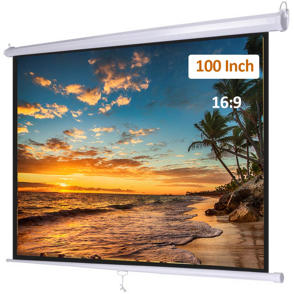 ZUEDA Manual Pull Down Projector Screen 