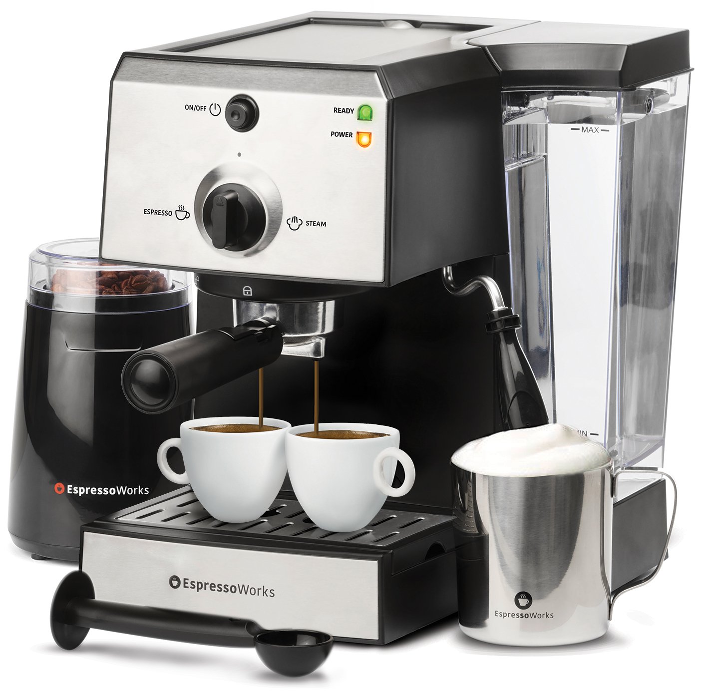 EspressoWorks All-In-One Espresso Machine & Cappuccino Maker