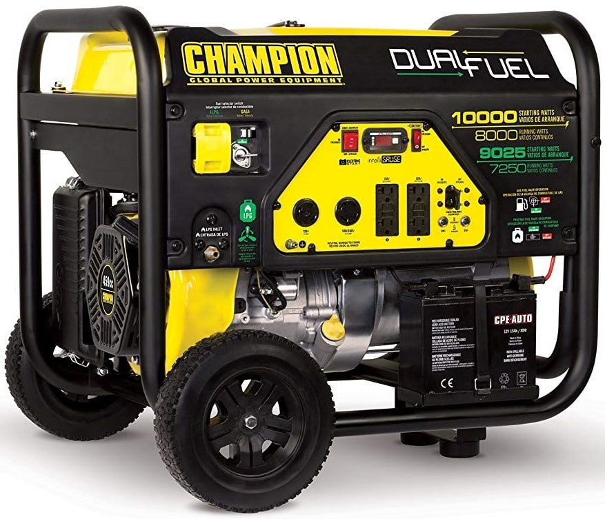 Champion 8000-Watt Dual Fuel Generator, 100297