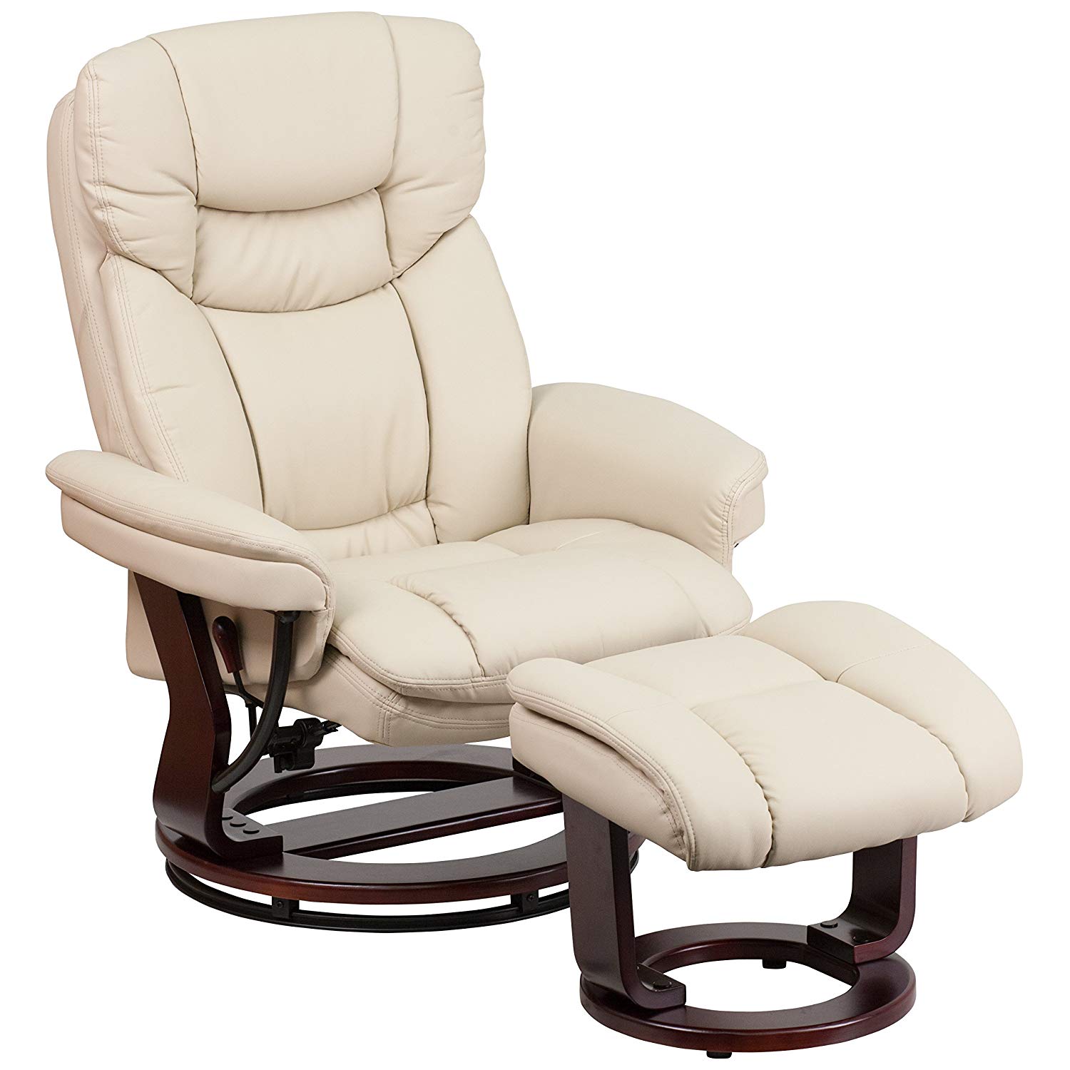 Flash Furniture Contemporary Beige Leather Recliner
