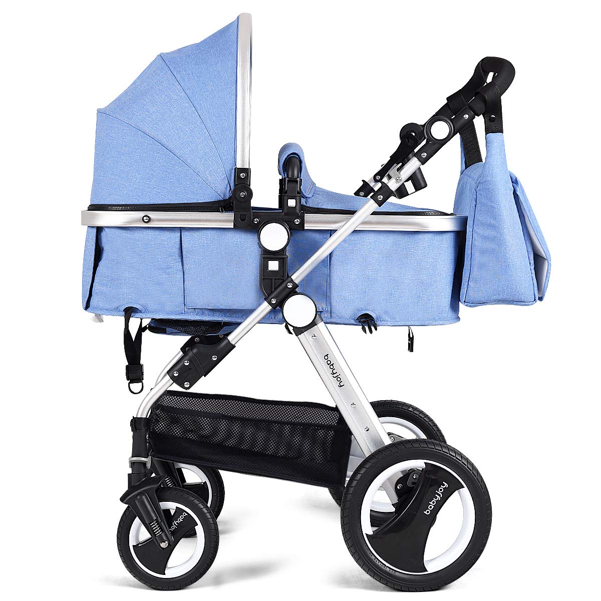 Babyjoy Convertible Bassinet Reclining Stroller Carriage