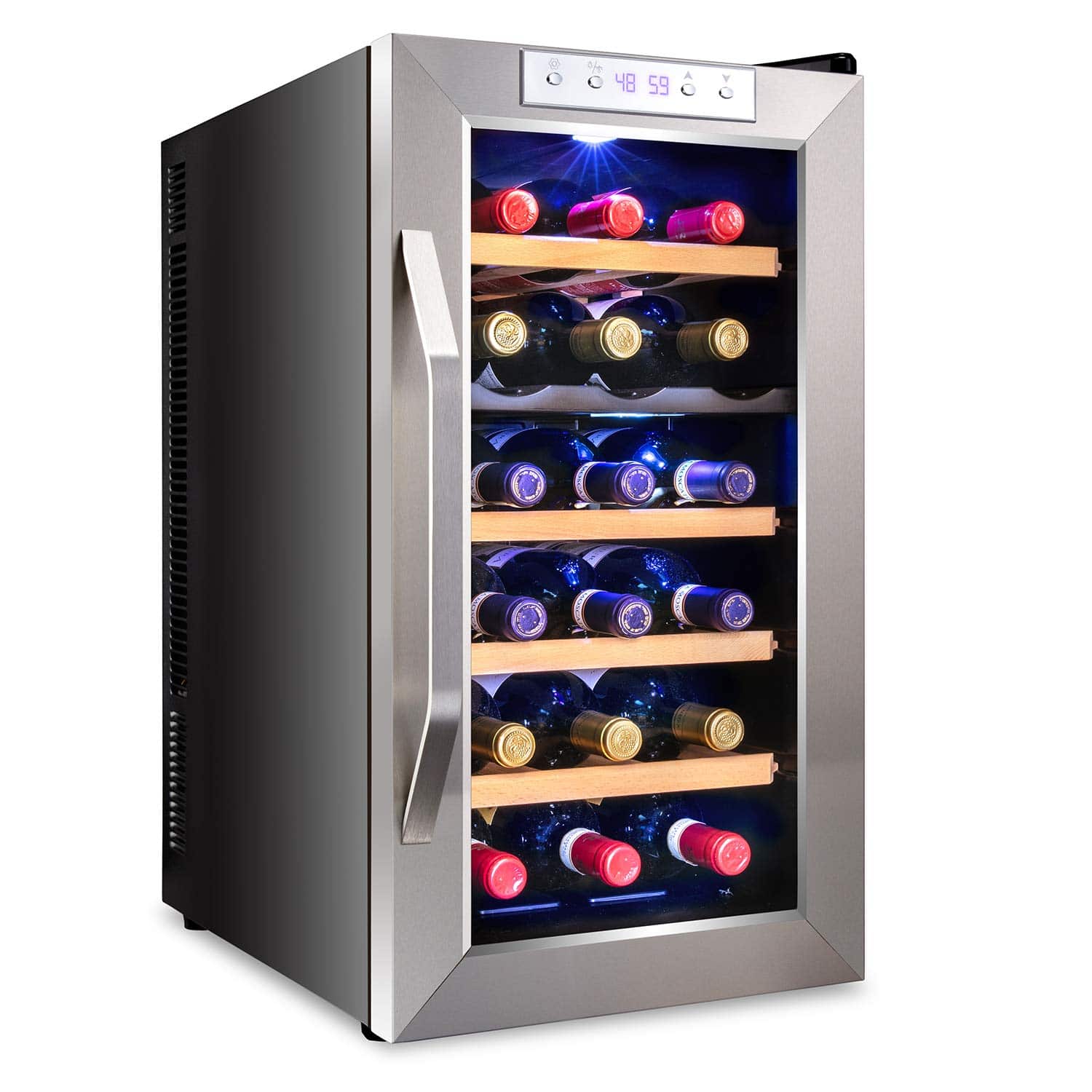 Ivation 18 Bottle Dual Zone Thermoelectric Wine Cooler/Chiller