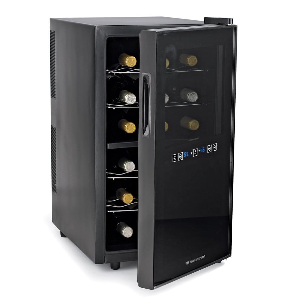 Wine Enthusiast Silent 18 Bottle Two-Temp Touchscreen Wine Refrigerator