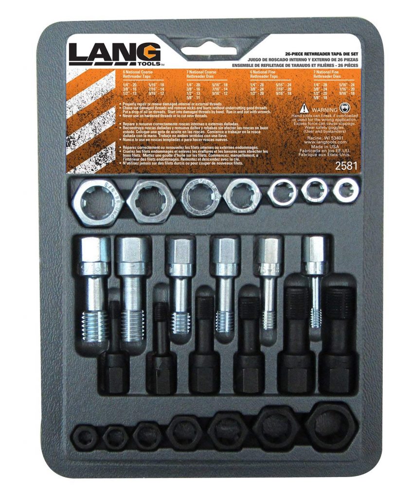 Lang Tools 2581 Thread Restorer Tap and Die Set