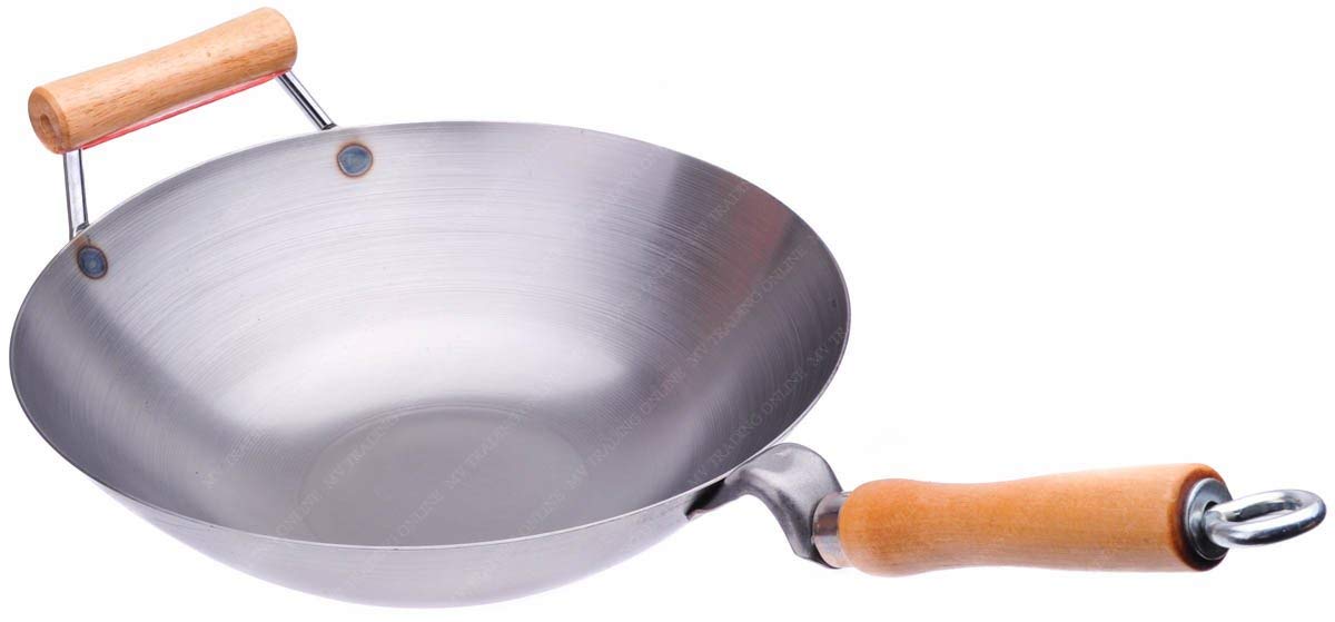 M.V. Trading Carbon Steel Wok with Helper Handle