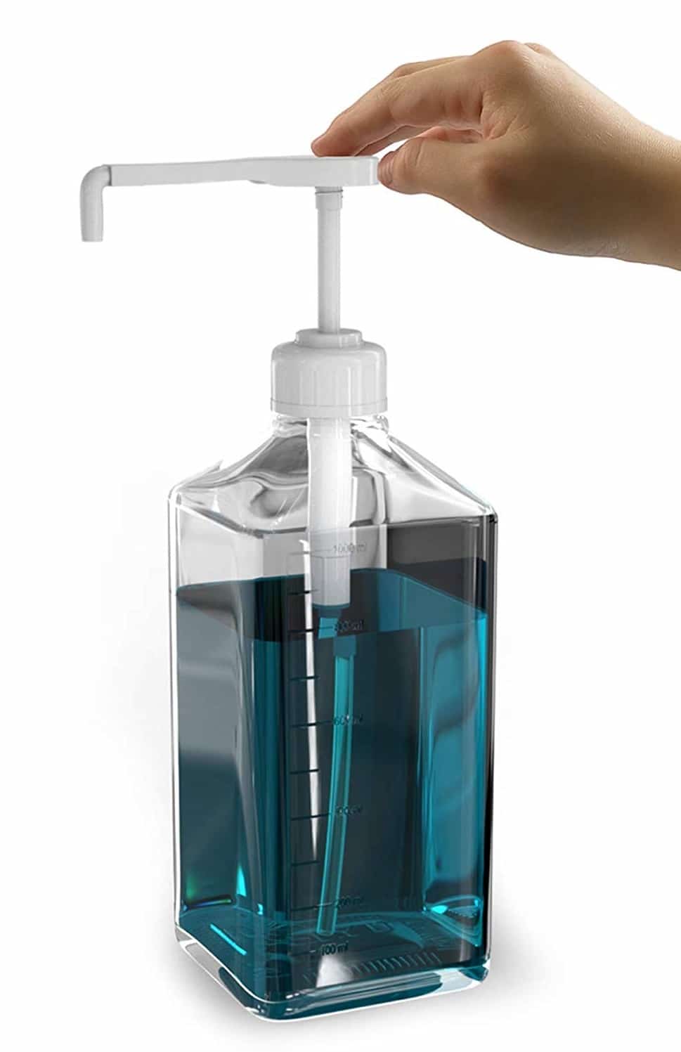 OXO Bathroom Accessory Silver Perfect Measure Mouthwash Dispenser Pump 