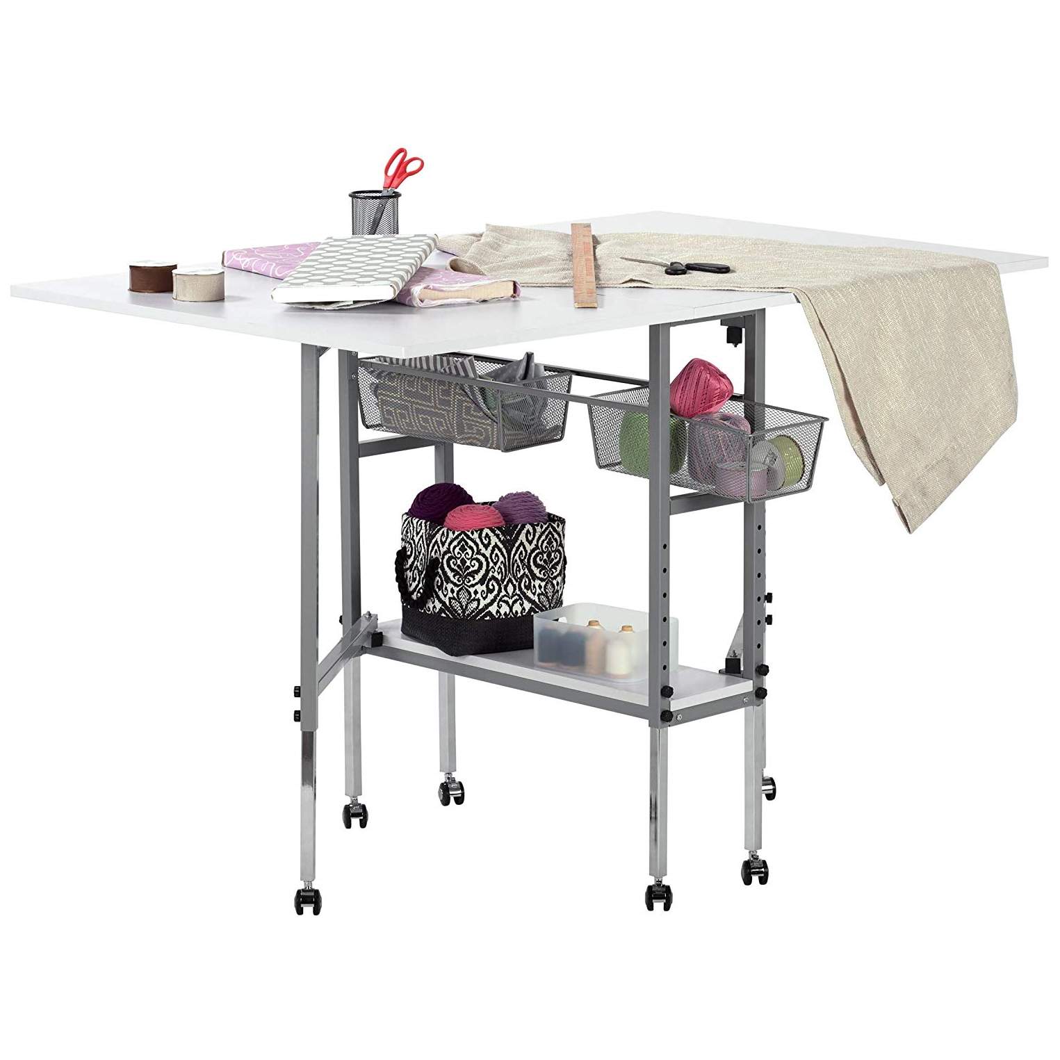 Sew Ready Studio Designs 13374 Folding Cutting Table with Drawers