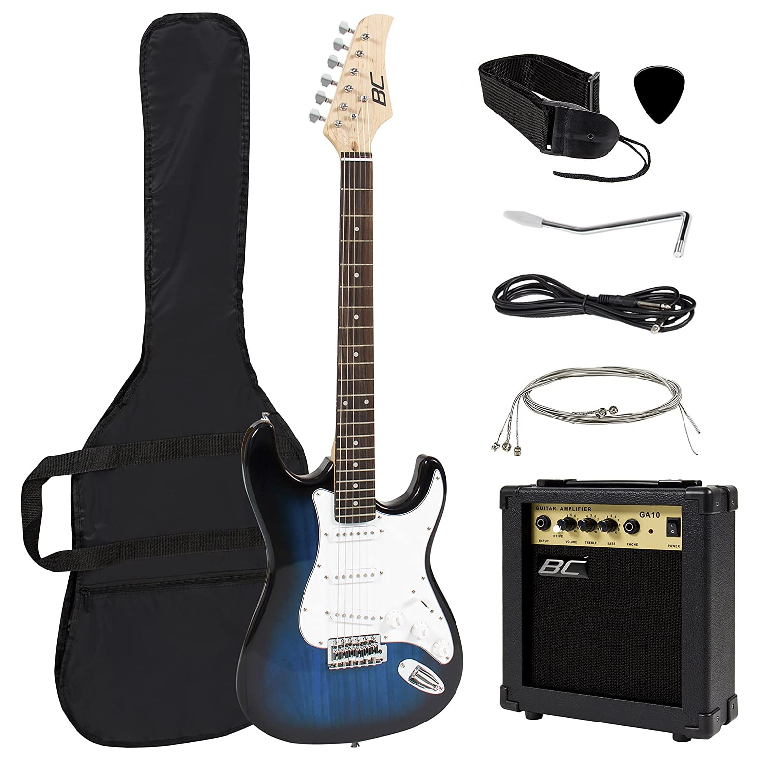Best Choice Products Blue Electric Guitar Starter Package
