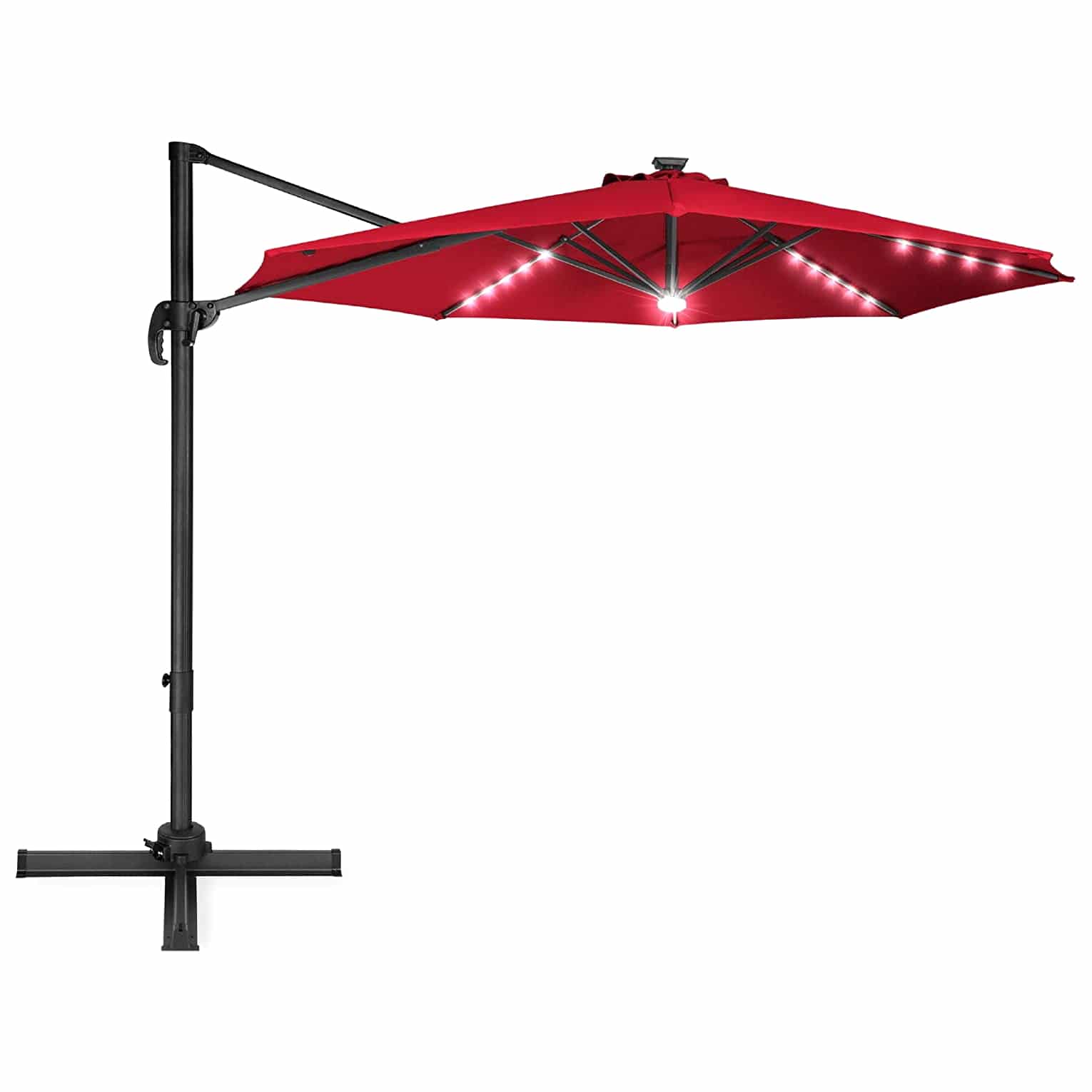 Best Choice Products LED Cantilever Umbrella