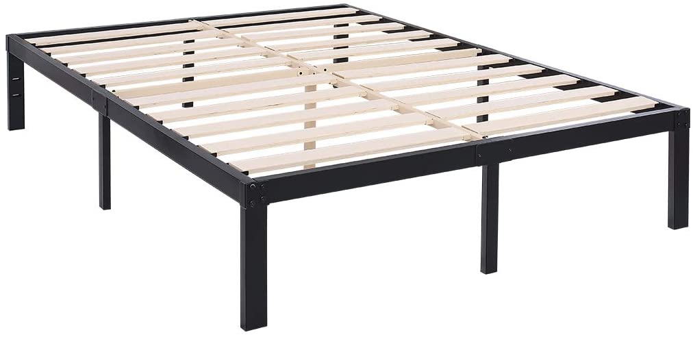 TATAGO Upgraded Heavy Duty Wooden Slats Platform Bed Frame