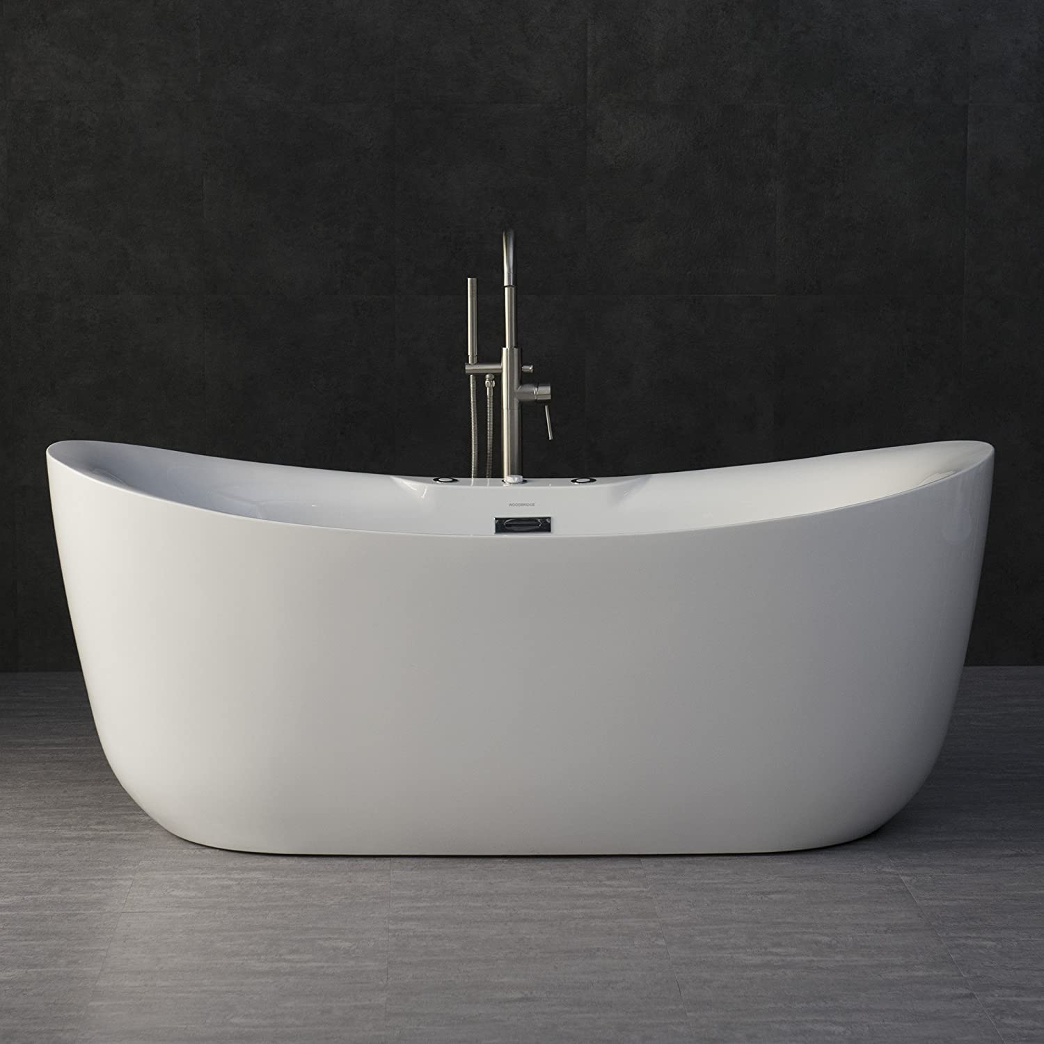 WOODBRIDGE B-0034/BTS1611 Water Jetted and Air Bubble Freestanding Bathtub