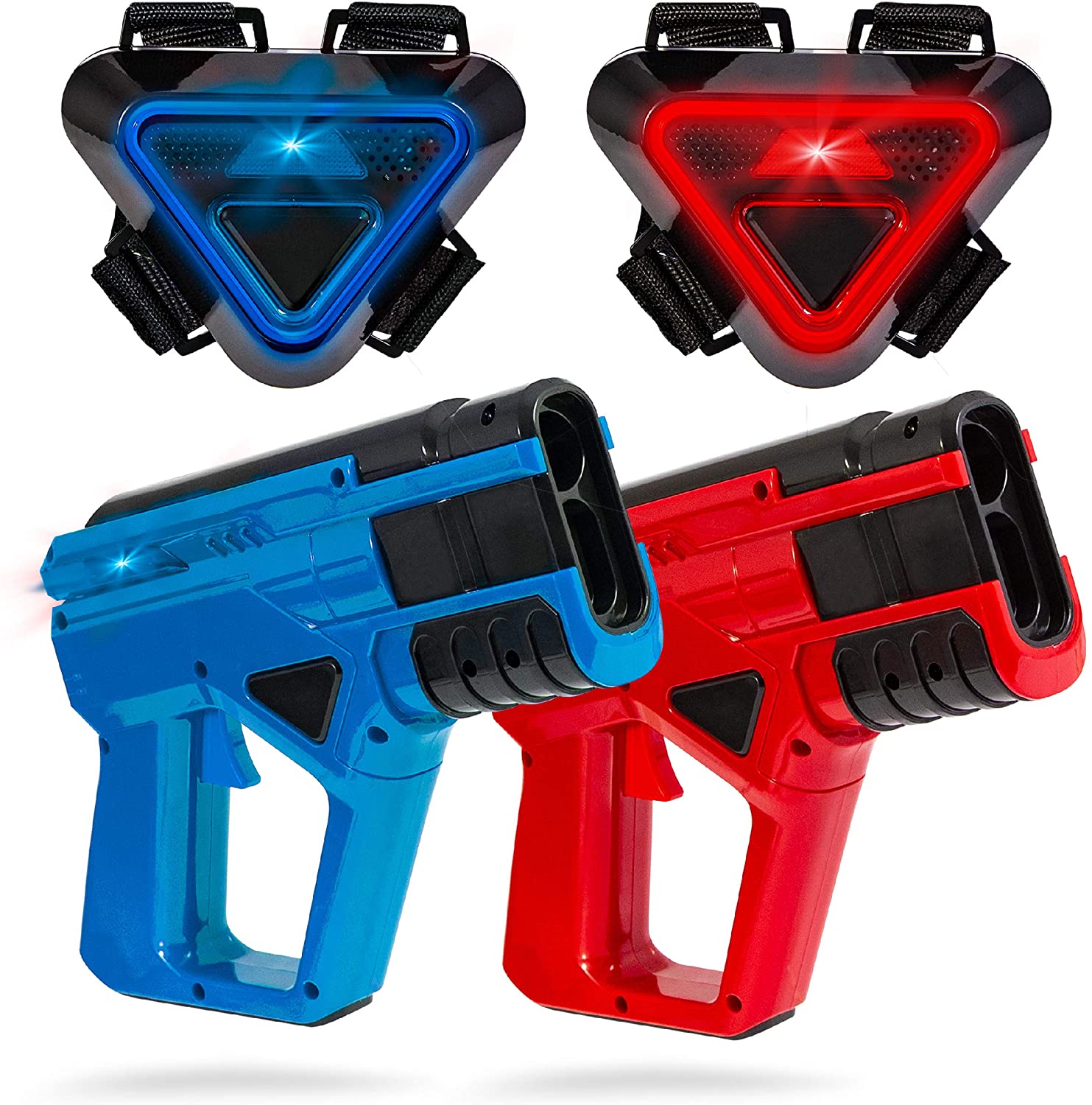 SHARPER IMAGE Two-Player Toy Laser Tag Gun Blaster & Vest Armor Set