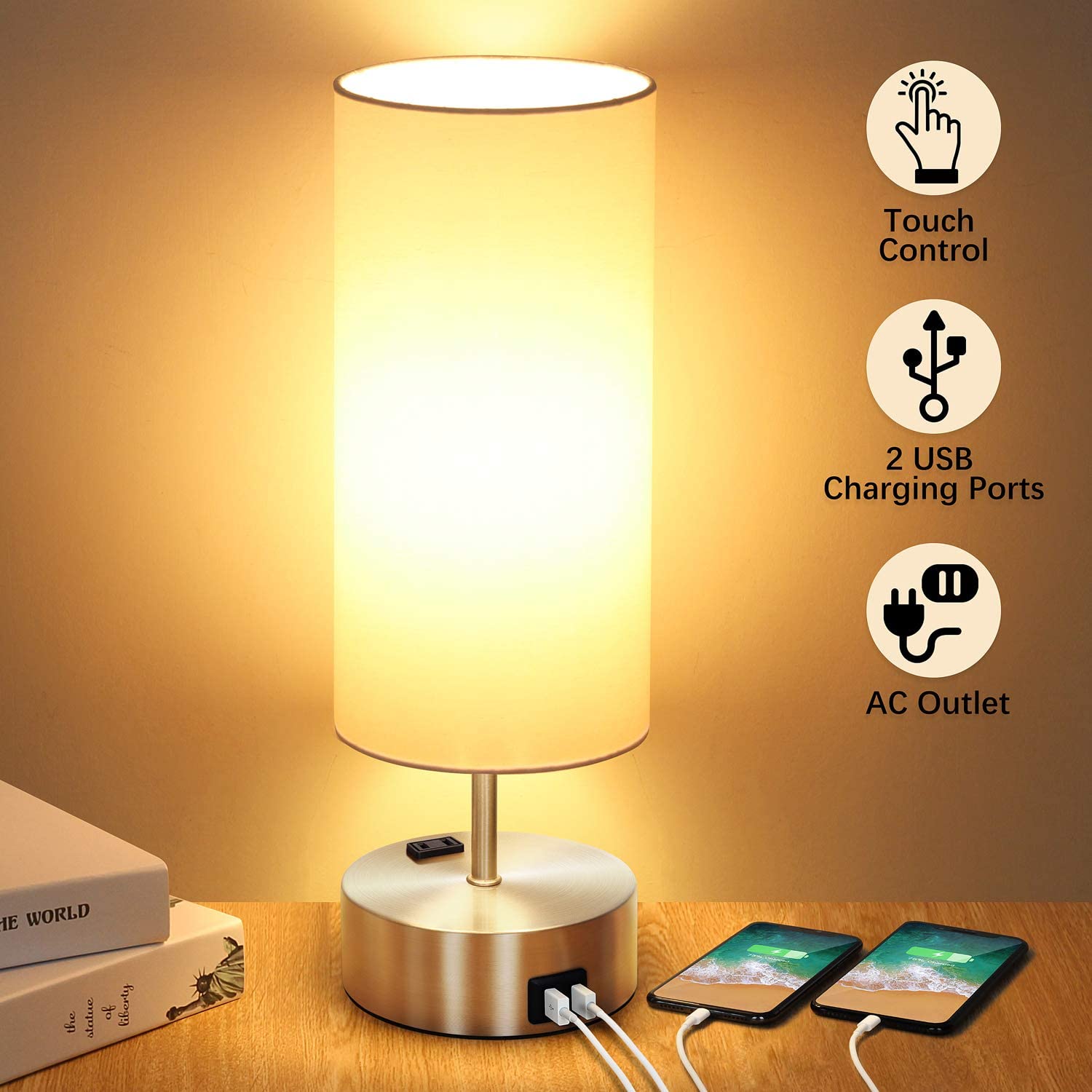 SHINE HAI Touch Control Table Lamp