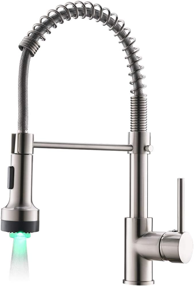 AIMADI Commercial Pull-Down LED Kitchen Faucet