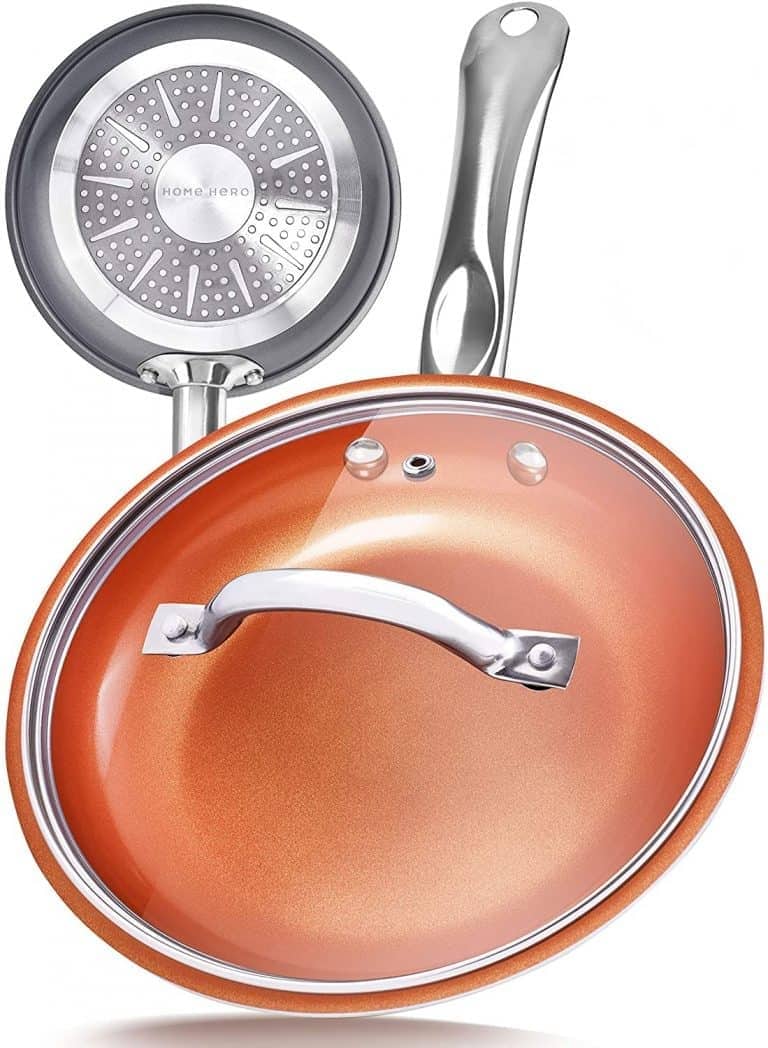 Home Hero Copper Frying Pan with Lid