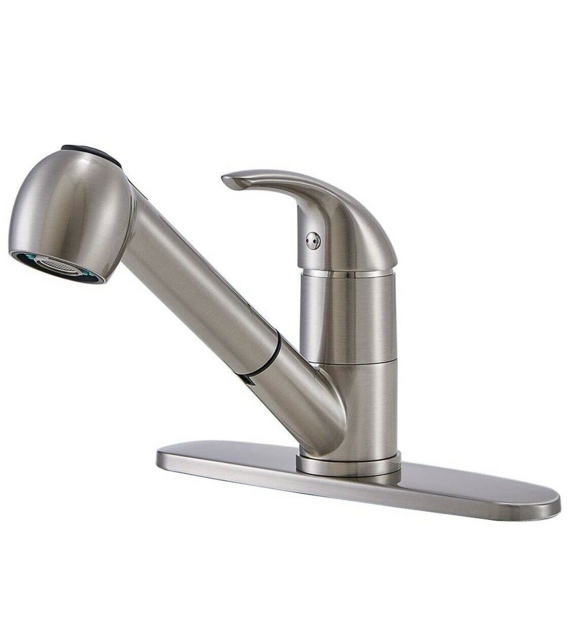 KINGO HOME Modern Brushed Nickel Pull Out Kitchen Faucet