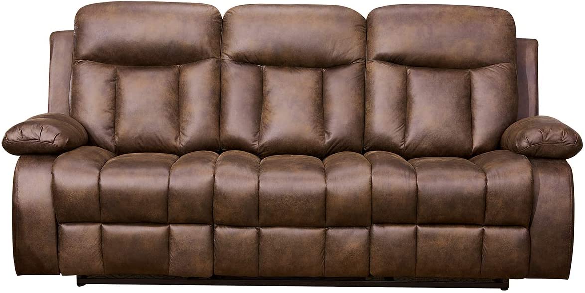 Betsy Furniture Microfiber Fabric Recliner Sofa
