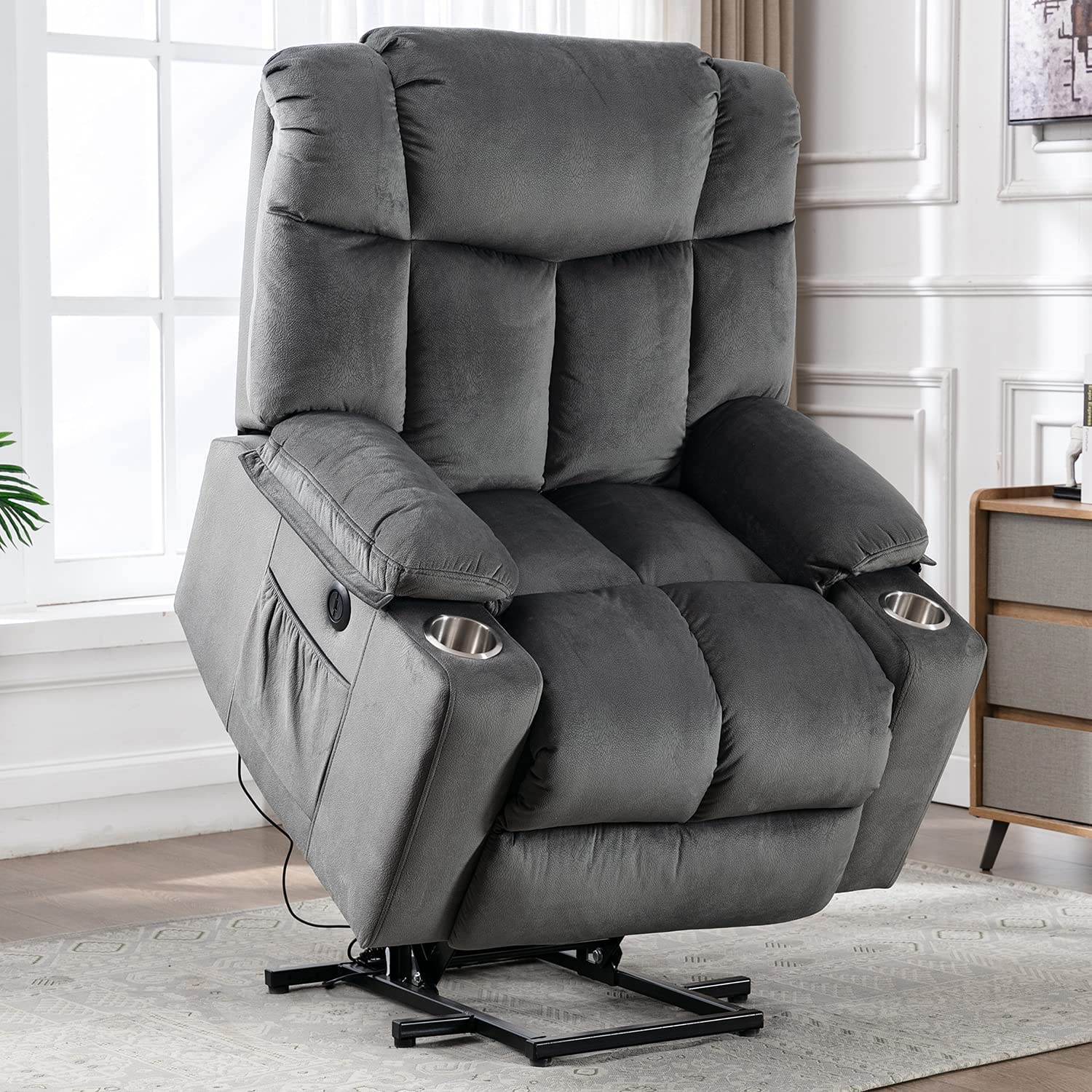 CANMOV Power Lift Recliner Chair (Grey)