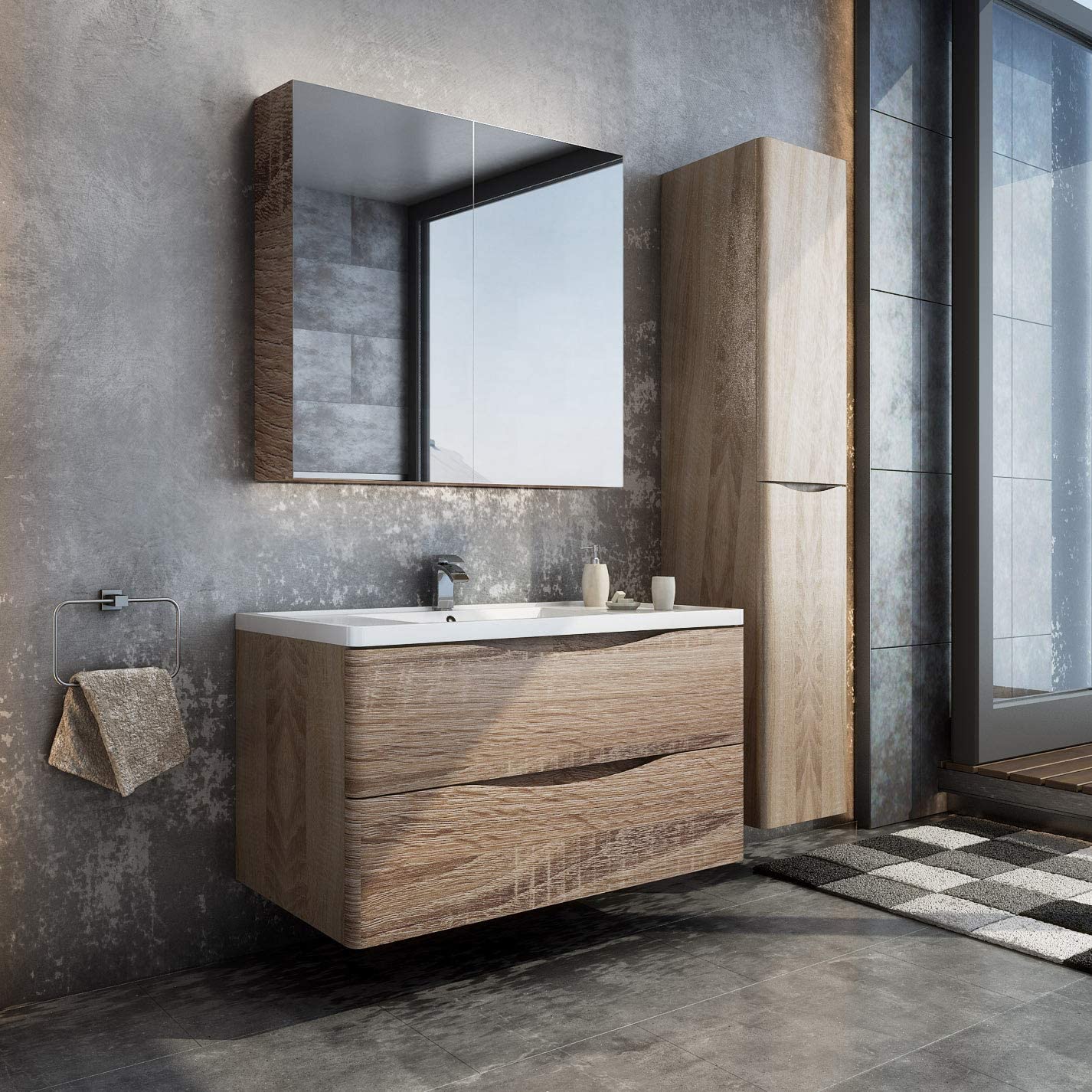 Koozzo Bathroom 36” Wall Mount Vanity Cabinet