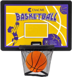 Universal Durable Use Trampoline Basketball Hoop Ring Backboard Ball Set 