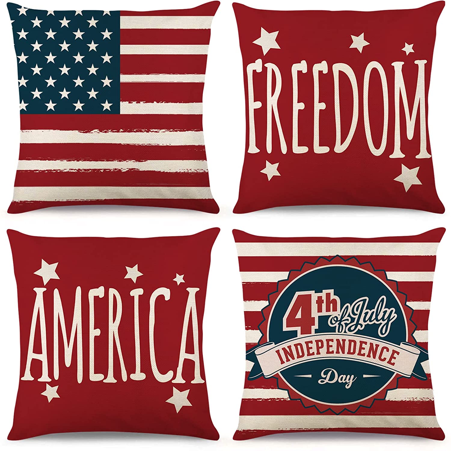 Tosewever 4th of July Decorations Pillow Covers