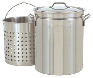 Bayou Classic 62-qt Stainless Stockpot with Basket