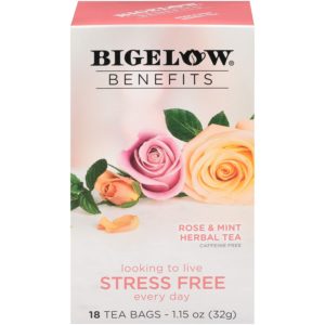 Bigelow Benefits Stress-Free Rose & Mint Herbal Tea