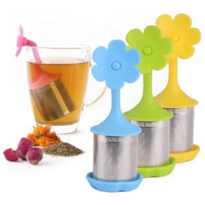 House Again Extra Fine Mesh Tea Infusers with Drip Tray