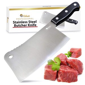 Orblue Stainless Steel Chopper-Cleaver-Butcher Knife