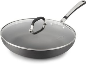 Simply Calphalon 12-Inch Nonstick Omelette Fry Pan with Lid
