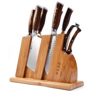 TUO Kitchen Knife Set with Wooden Block