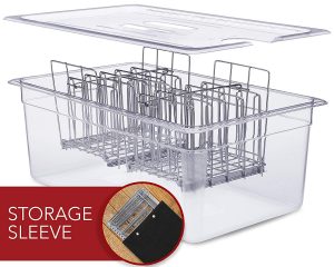 VÄESKE Sous Vide Container with Lid and Rack Set